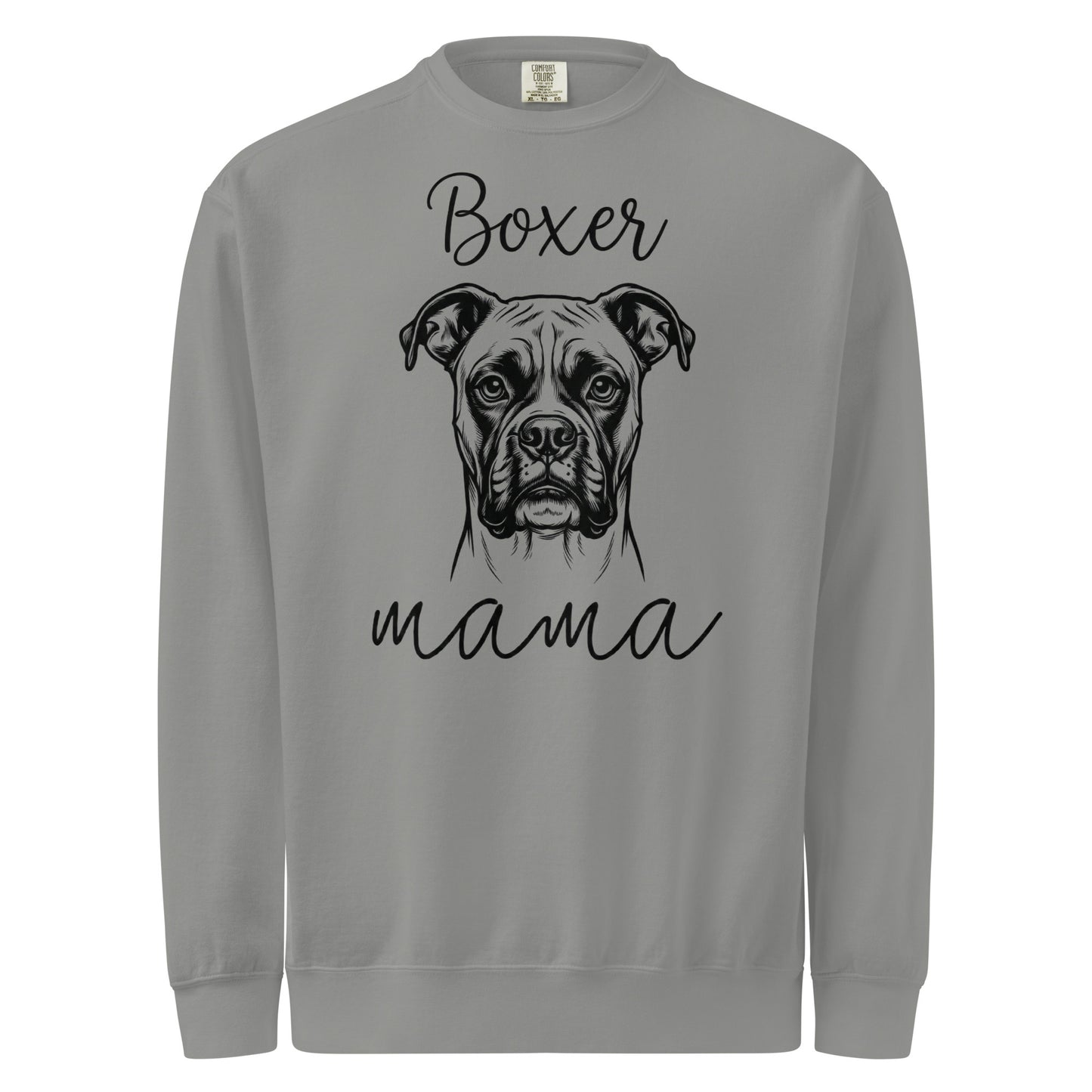 Boxer Mama Mode Garment-dyed Sweatshirt . Grey