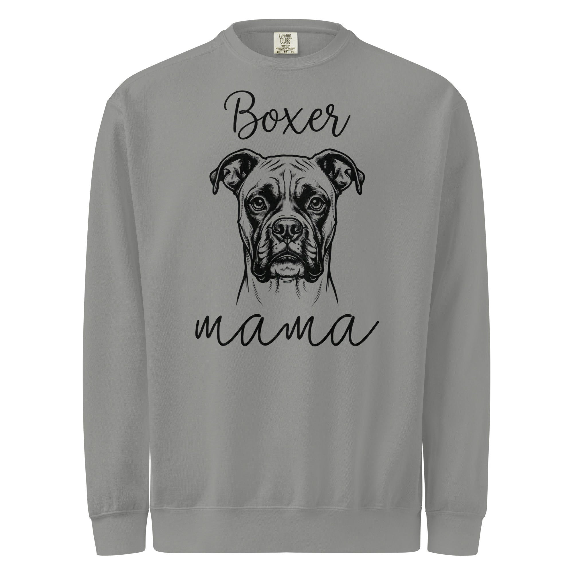 Boxer Mama Mode Garment-dyed Sweatshirt . Grey