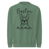 Boston Mama Mode Garment-Dyed Sweatshirt . Light Green