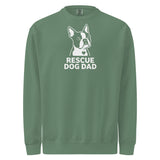Rescue Dog Dad Garment-Dyed Sweatshirt . Light Green