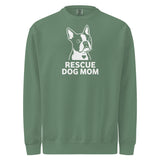 Rescue Dog Mom Garment-Dyed Sweatshirt . Light Green