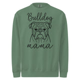 English Bulldog Mama Mode Garment-dyed Sweatshirt . Light Green