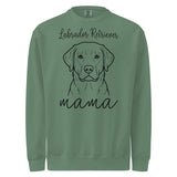 Labrador Retriever Mama Mode Unisex Garment-dyed Sweatshirt . Light Green