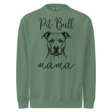 Pit Bull Mama Mode Garment-dyed Sweatshirt . Light Green