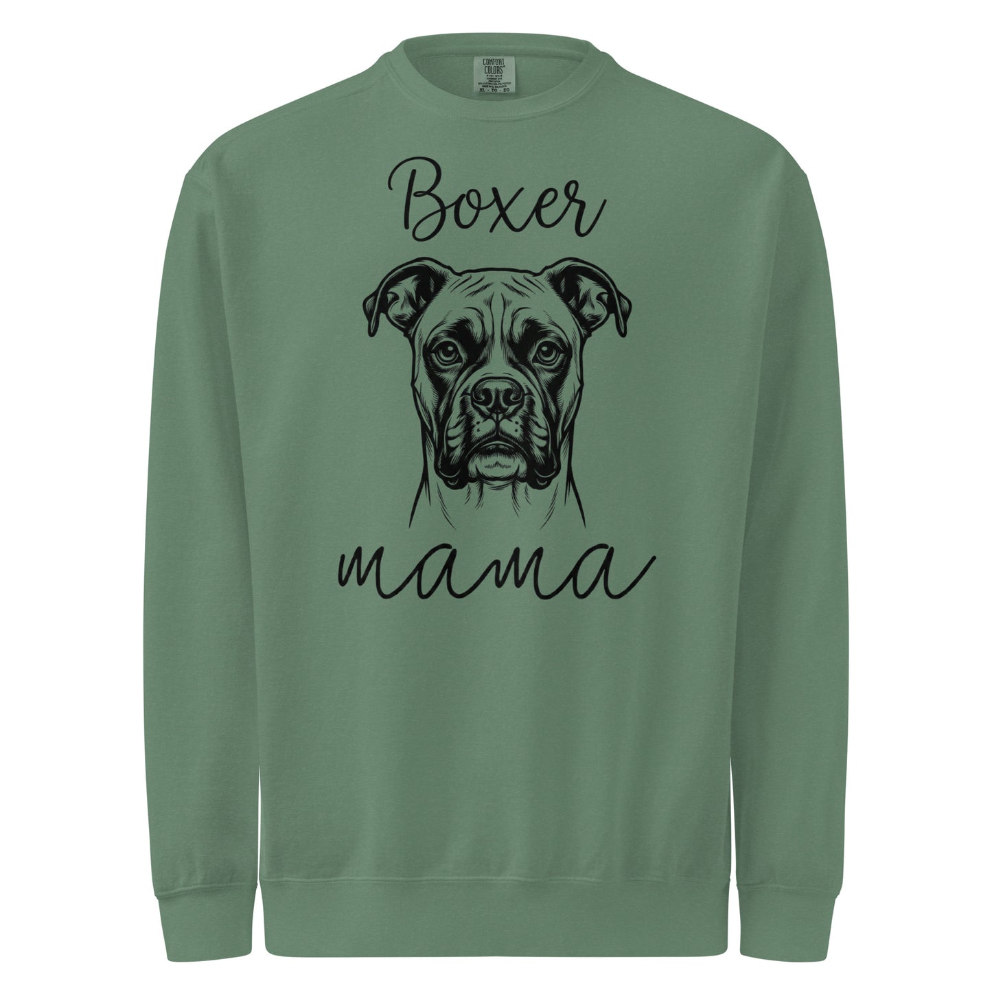 Boxer Mama Mode Garment-dyed Sweatshirt . Light Green