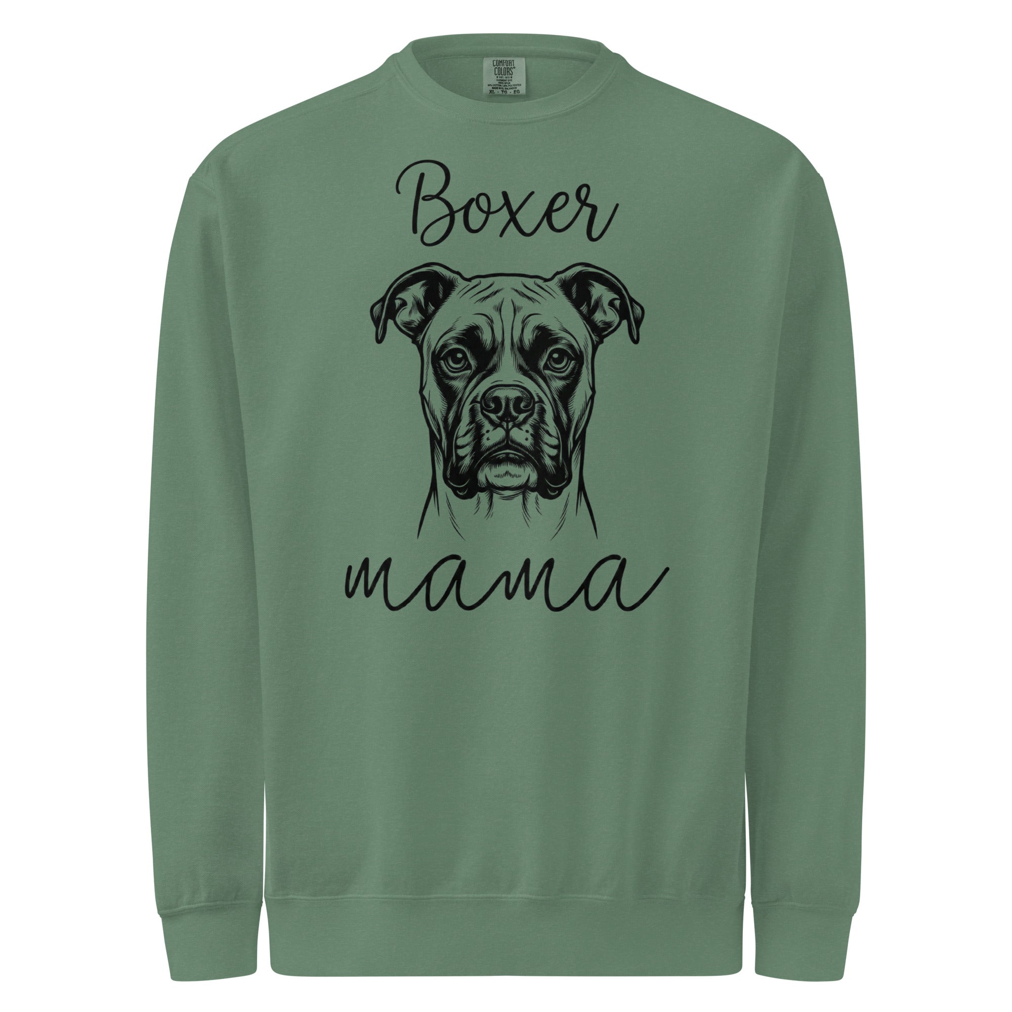 Boxer Mama Mode Garment-dyed Sweatshirt . Light Green