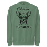 Chihuahua Mama Mode Garment-dyed Sweatshirt . Light Green