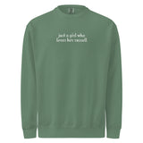 Just A Girl Who Loves Her Jack Russell Terrier Garment-dyed Sweatshirt . Light Green