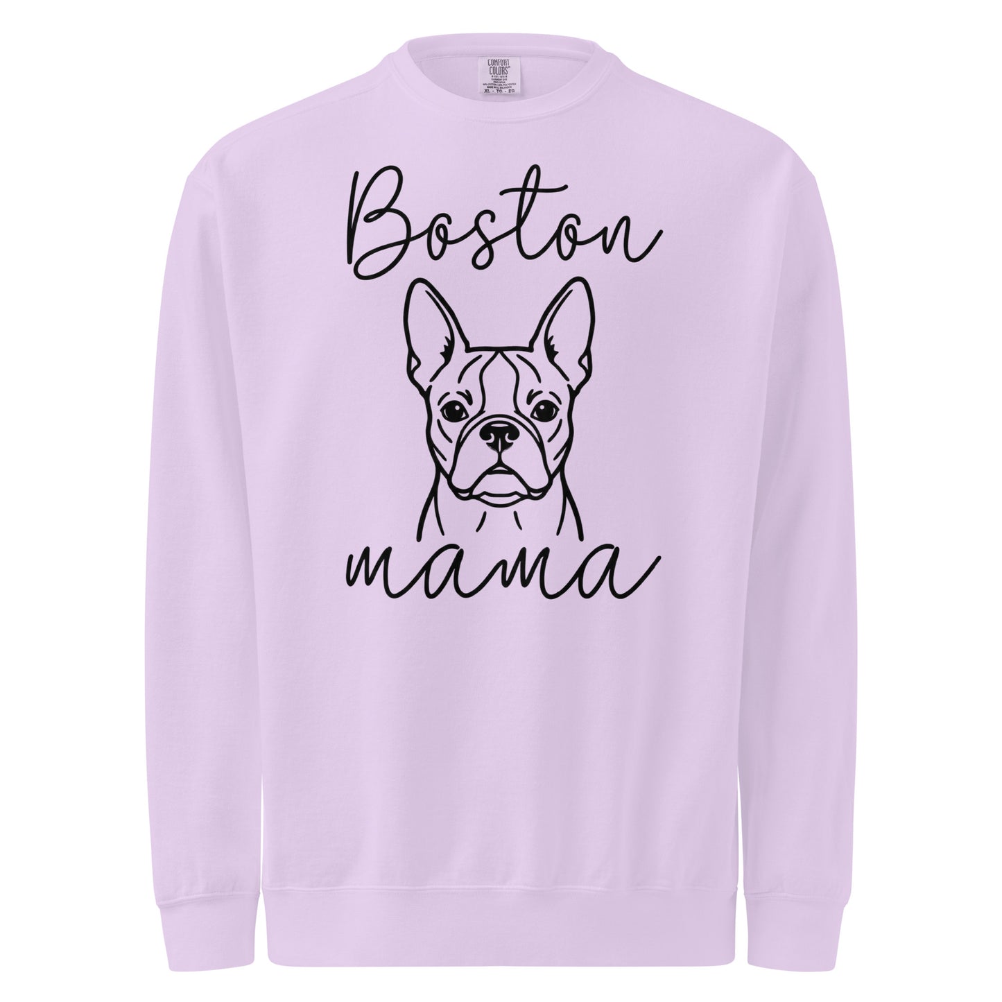 Boston Mama Mode Garment-Dyed Sweatshirt . Orchid