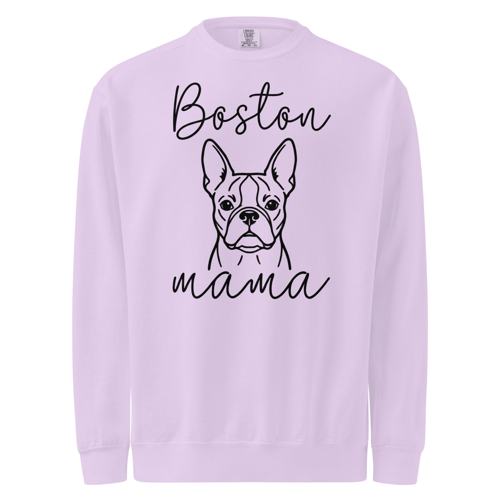 Boston Mama Mode Garment-Dyed Sweatshirt . Orchid