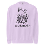 Pug Mama Mode Garment-dyed Sweatshirt . Orchid