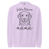 Golden Retriever Mama Mode Garment-dyed Sweatshirt . Orchid