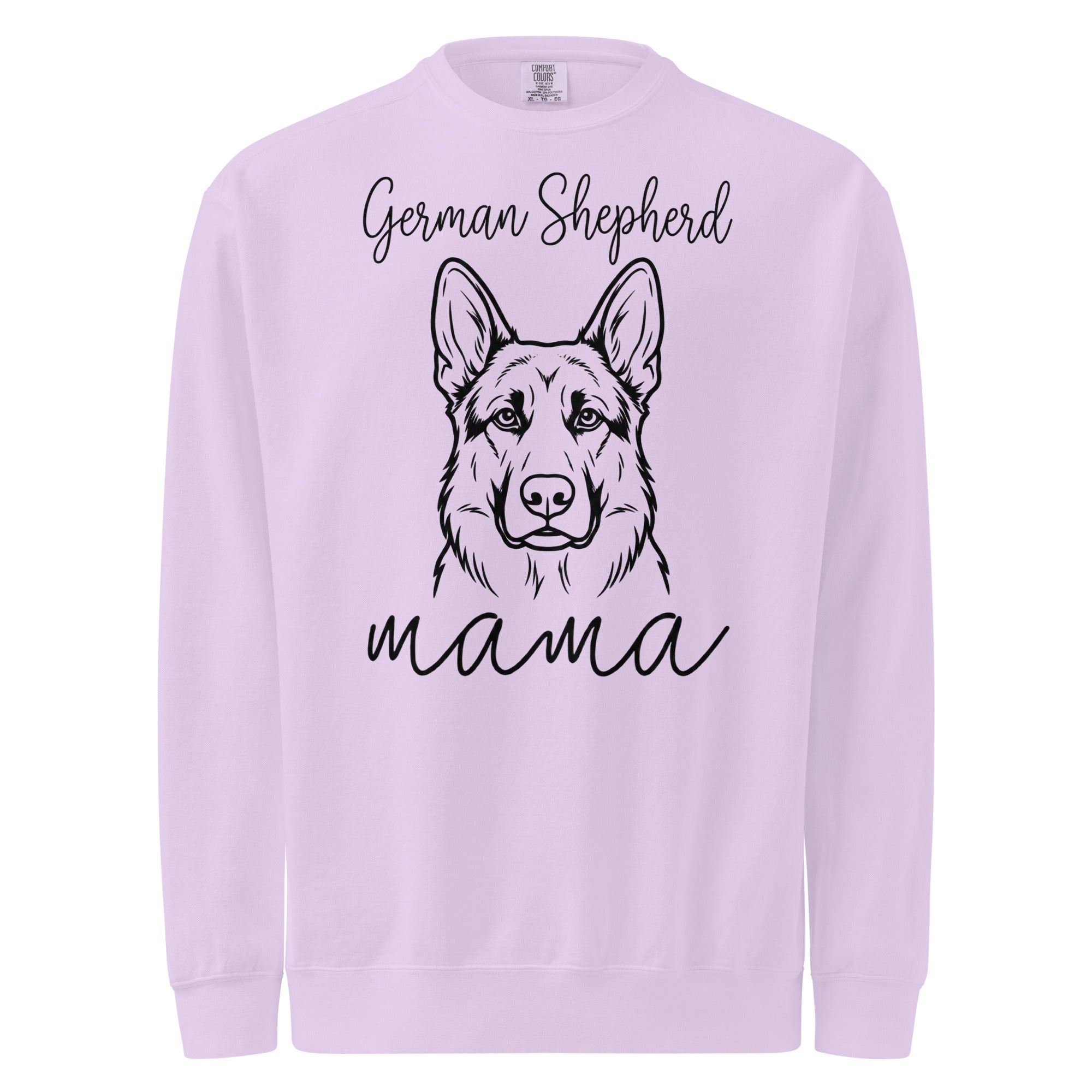German Shepherd Mama Mode Garment-dyed Sweatshirt . Orchid