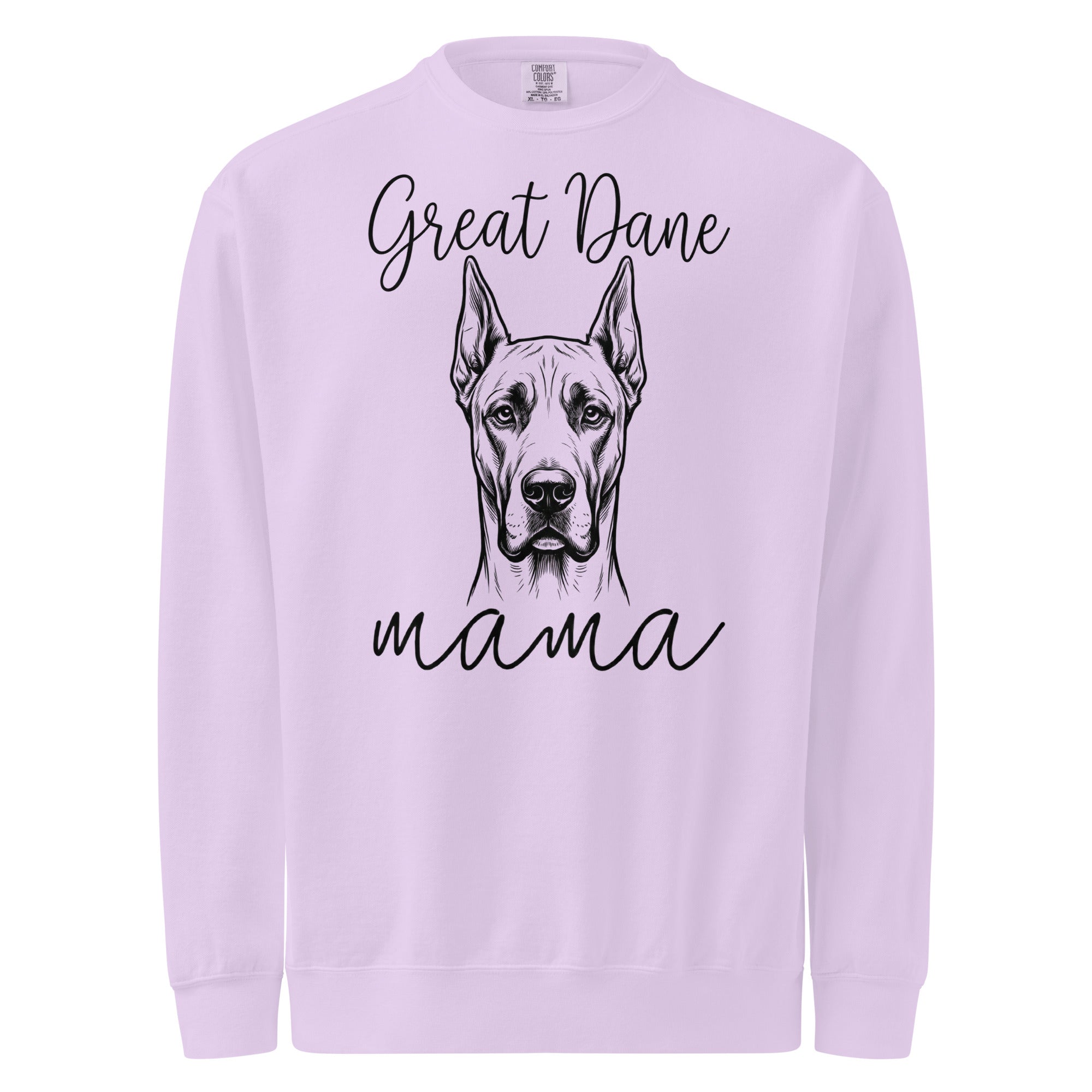 Great Dane Mama Mode Garment-dyed Sweatshirt . Orchid