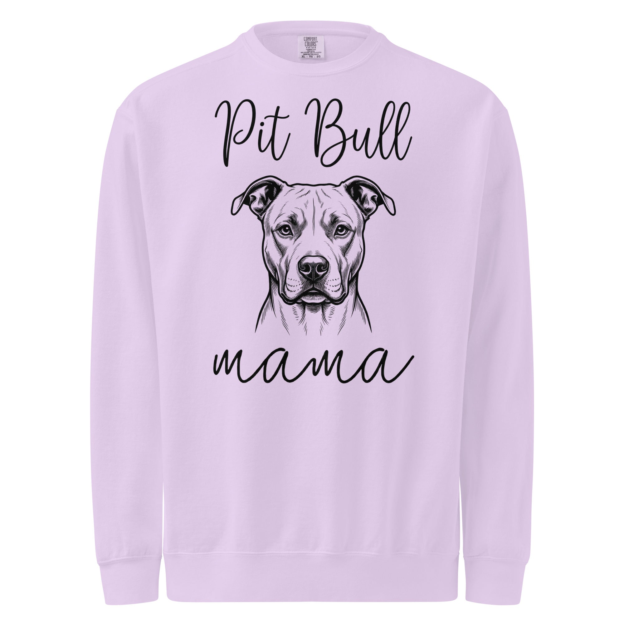 Pit Bull Mama Mode Garment-dyed Sweatshirt . Orchid