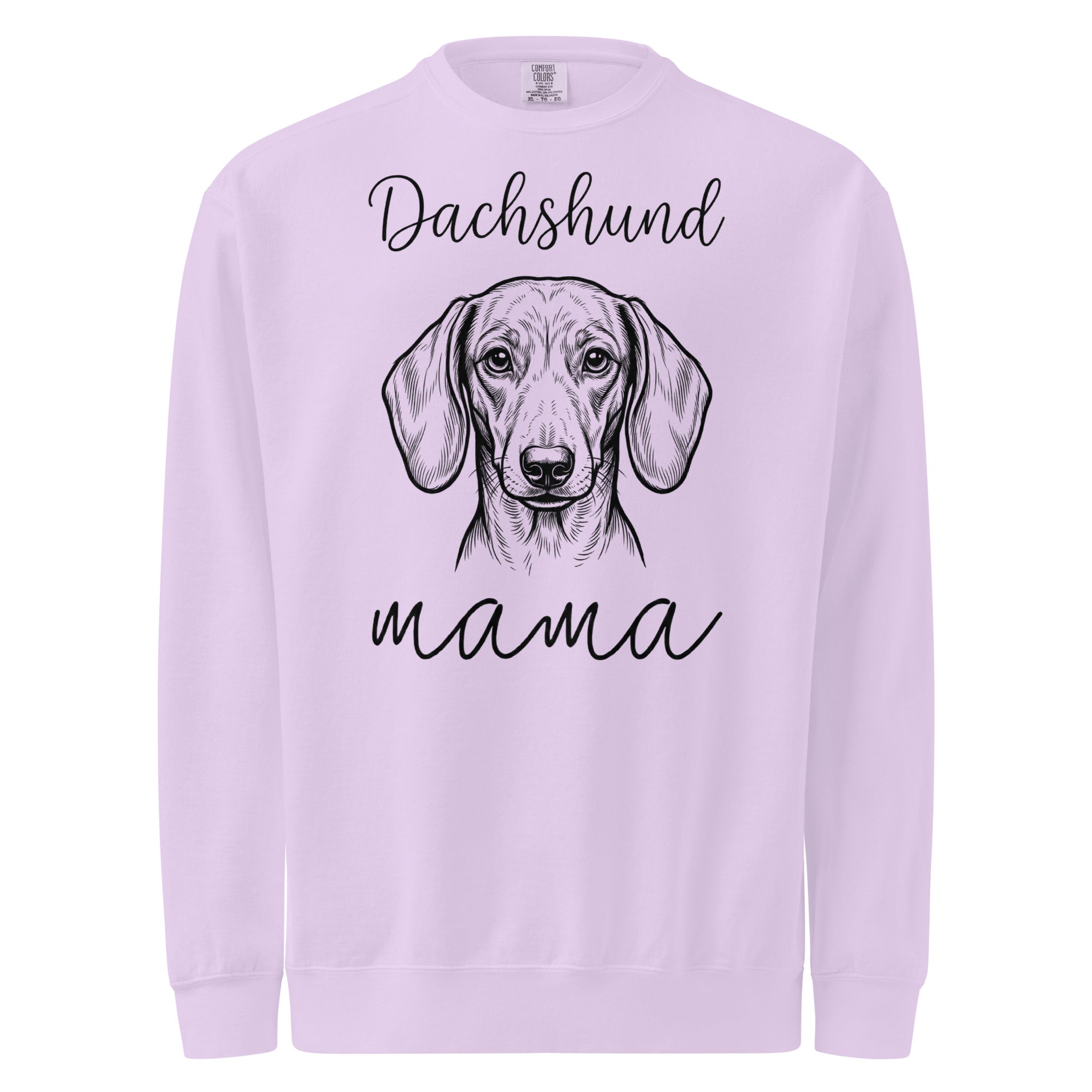 Dachshund Mama Mode Garment-dyed Sweatshirt . Orchid