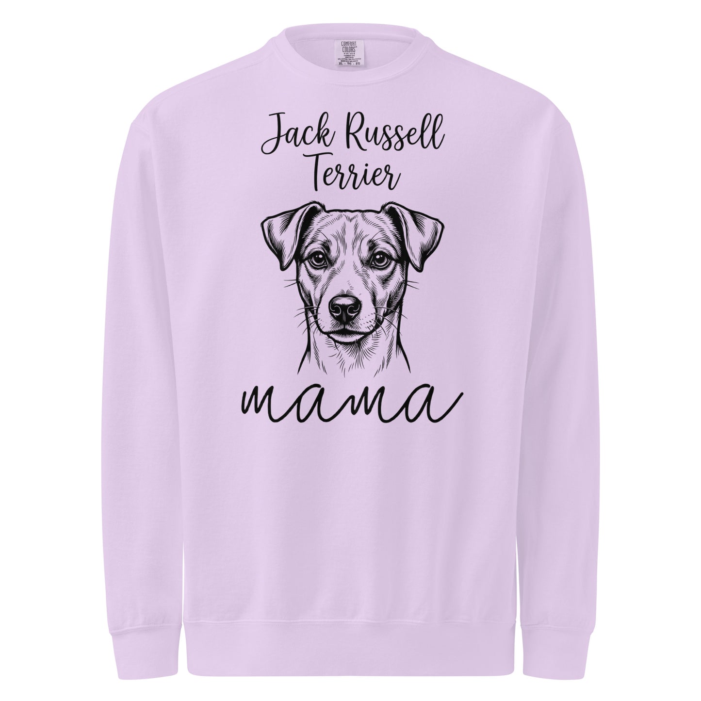 Jack Russell Terrier Mama Mode Garment-dyed Sweatshirt . Orchid