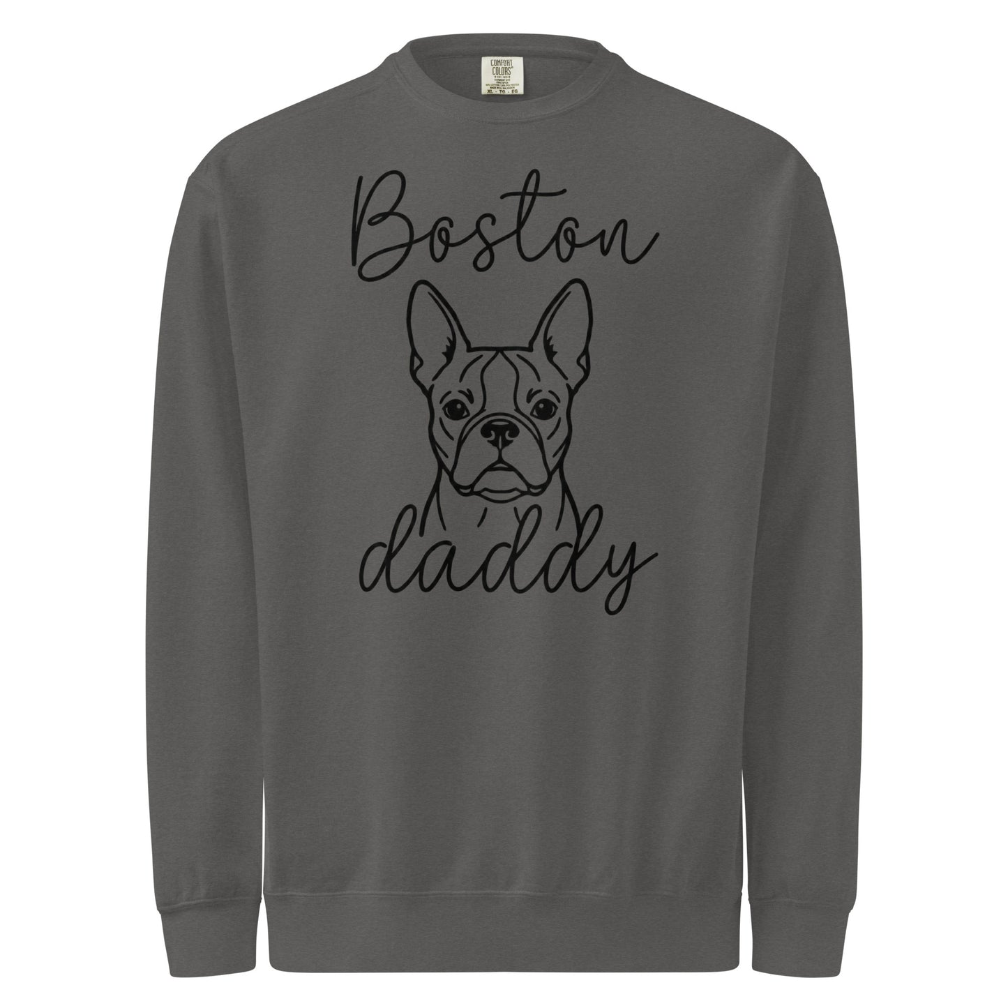 Boston Daddy Mode Garment-Dyed Sweatshirt . Pepper