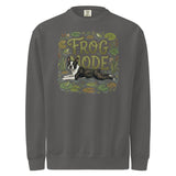 Frog Mode Boston Terrier Dog Frog Legs Unisex Garment-Dyed Sweatshirt . Pepper
