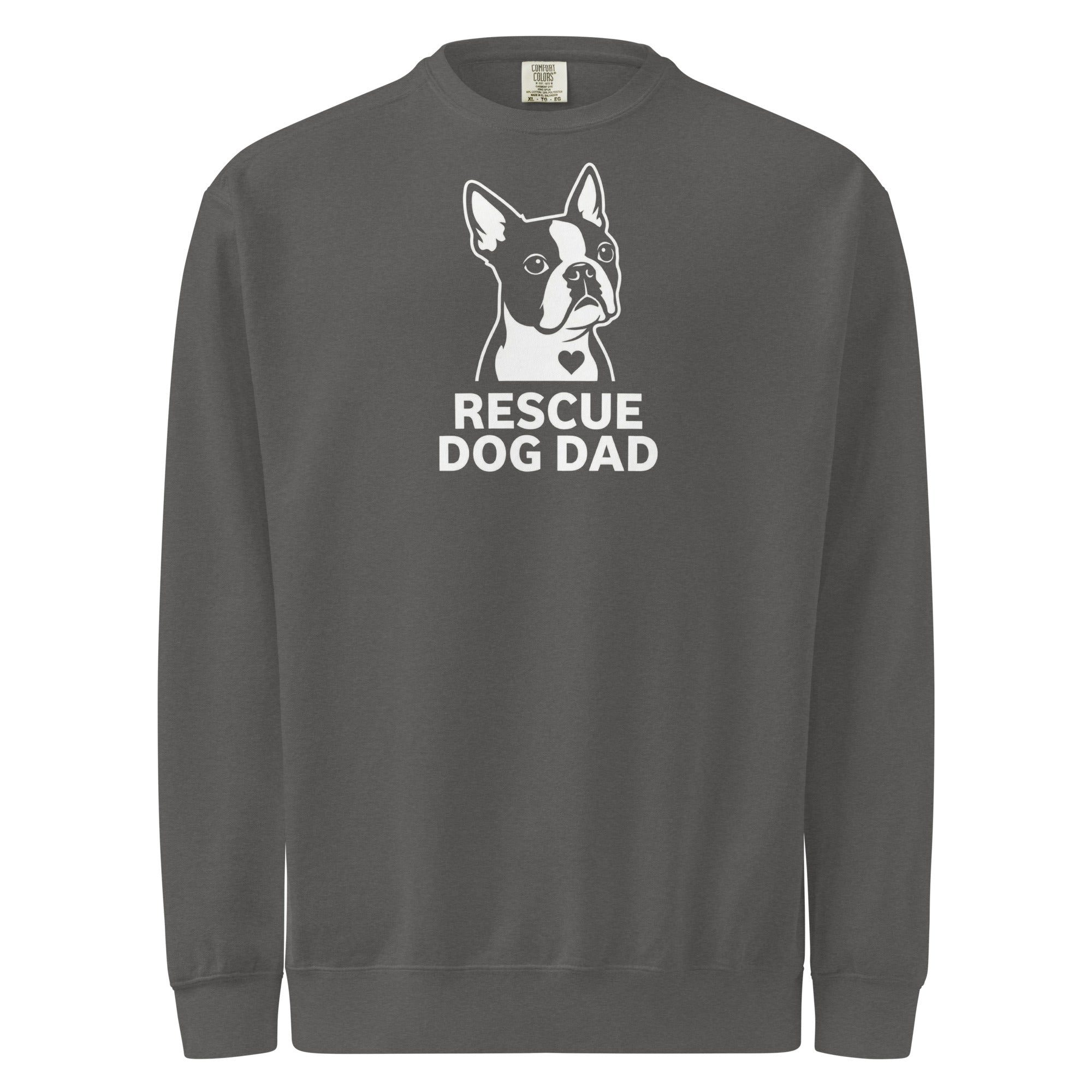Rescue Dog Dad Garment-Dyed Sweatshirt . Pepper