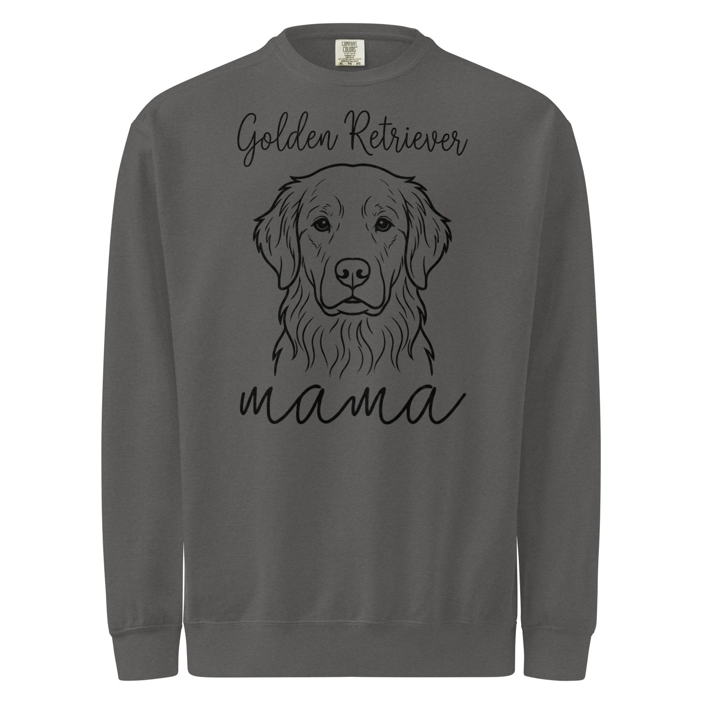 Golden Retriever Mama Mode Garment-dyed Sweatshirt . Pepper