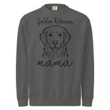 Golden Retriever Mama Mode Garment-dyed Sweatshirt . Pepper