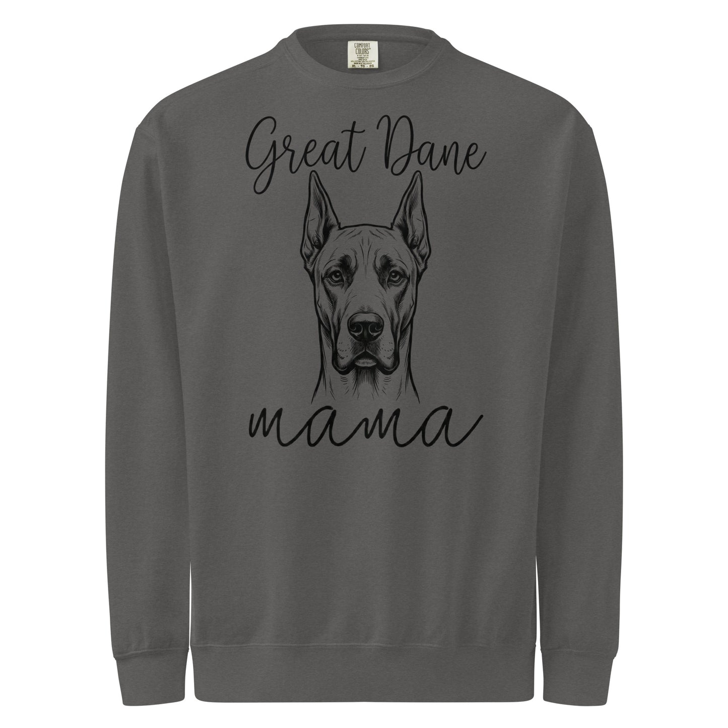 Great Dane Mama Mode Garment-dyed Sweatshirt . Pepper