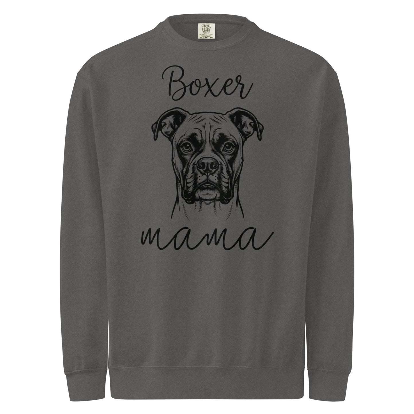 Boxer Mama Mode Garment-dyed Sweatshirt . Pepper
