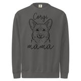 Corgi Mama Mode Garment-dyed Sweatshirt . Pepper