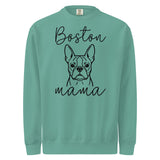 Boston Mama Mode Garment-Dyed Sweatshirt . Seafoam