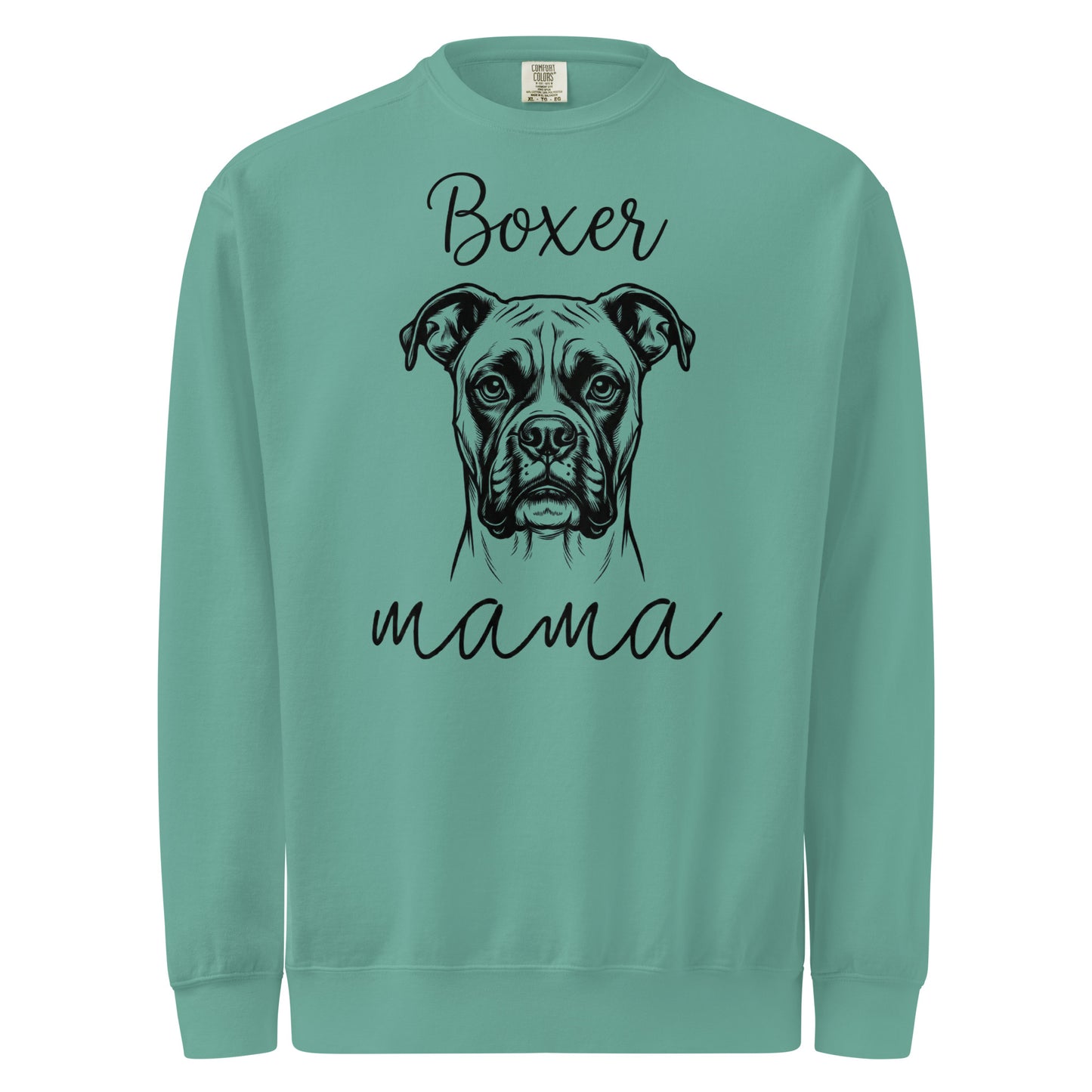 Boxer Mama Mode Garment-dyed Sweatshirt . Seafoam