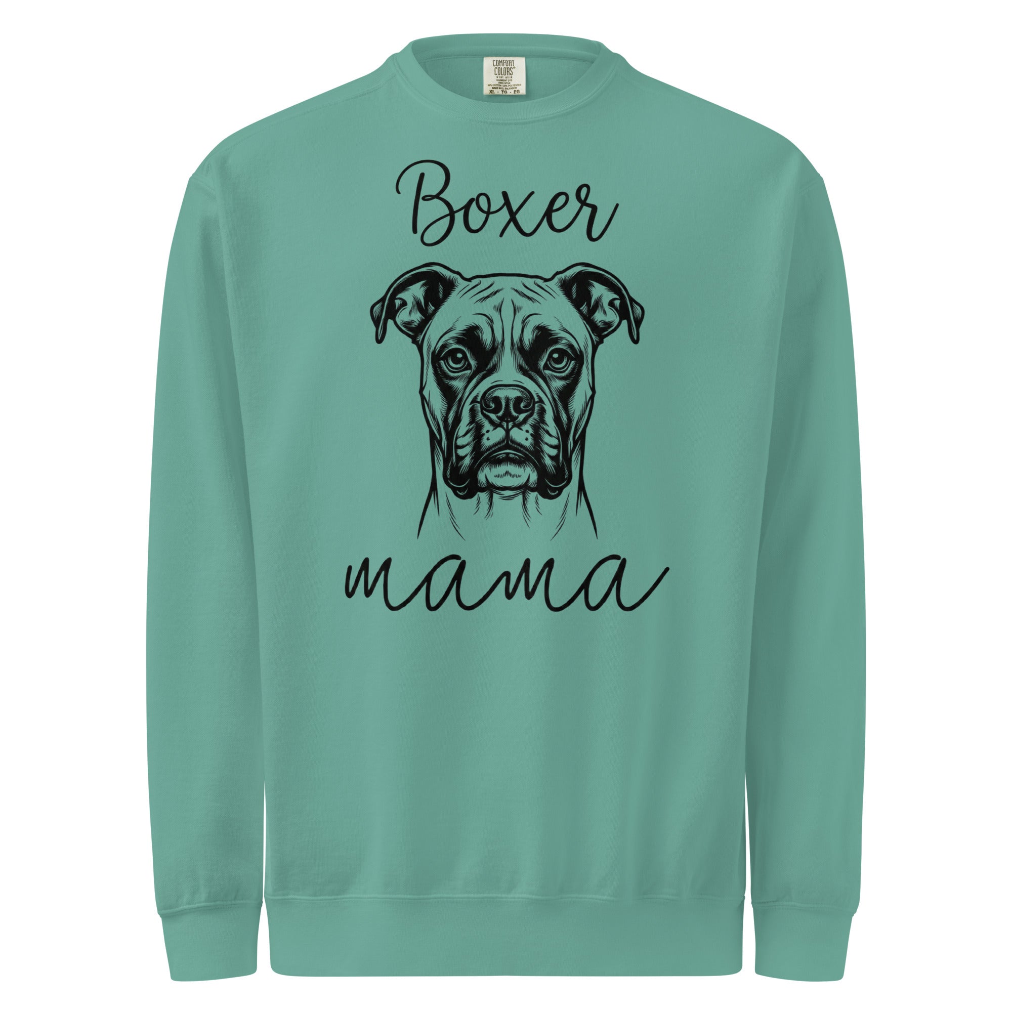 Boxer Mama Mode Garment-dyed Sweatshirt . Seafoam