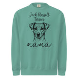 Jack Russell Terrier Mama Mode Garment-dyed Sweatshirt . Seafoam