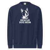 Rescue Dog Mom Garment-Dyed Sweatshirt . True Navy