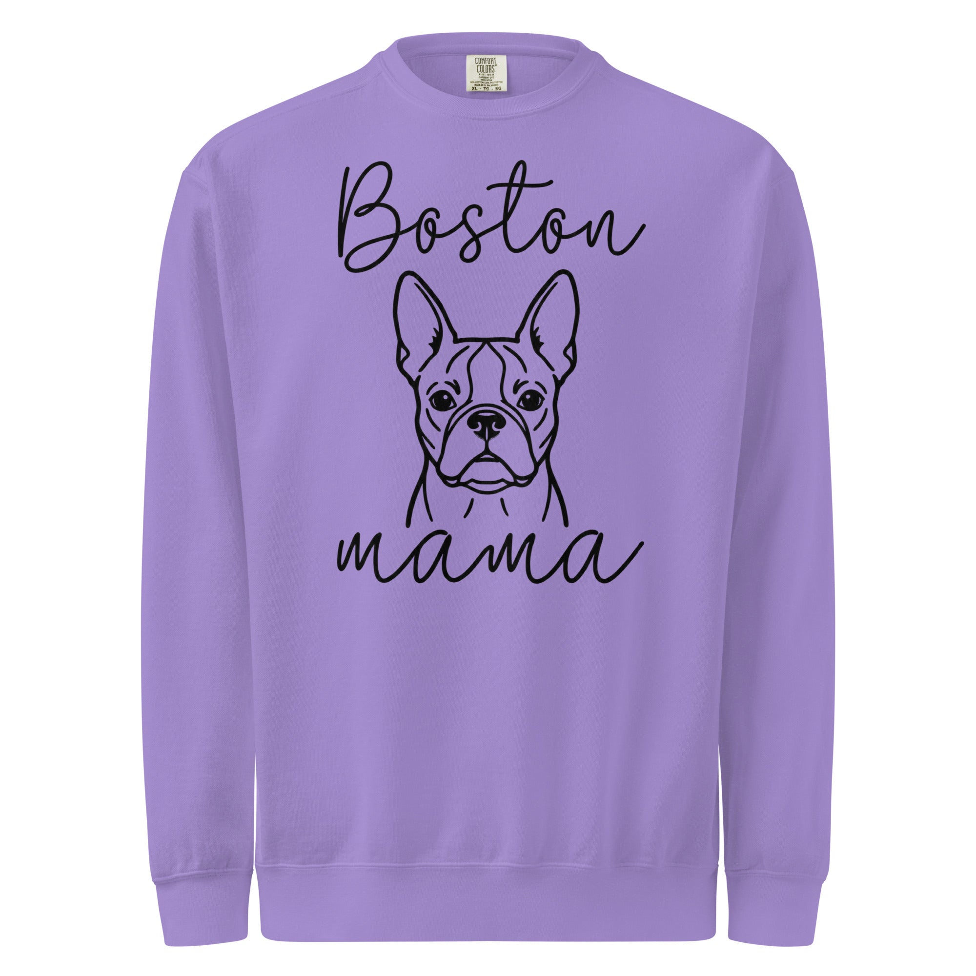 Boston Mama Mode Garment-Dyed Sweatshirt . Violet