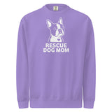 Rescue Dog Mom Garment-Dyed Sweatshirt . Violet