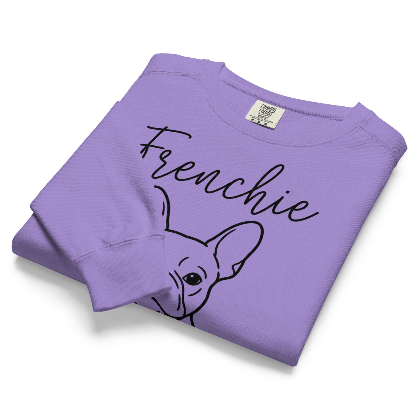French Bulldog Frenchie Mama Mode Garment-dyed Sweatshirt .