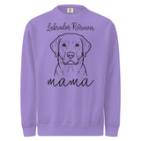 Labrador Retriever Mama Mode Unisex Garment-dyed Sweatshirt . Violet