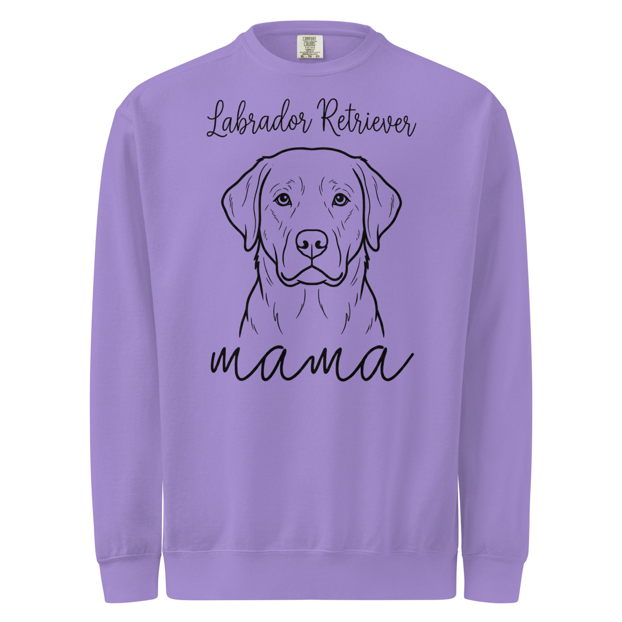 Labrador Retriever Mama Mode Unisex Garment-dyed Sweatshirt . Violet