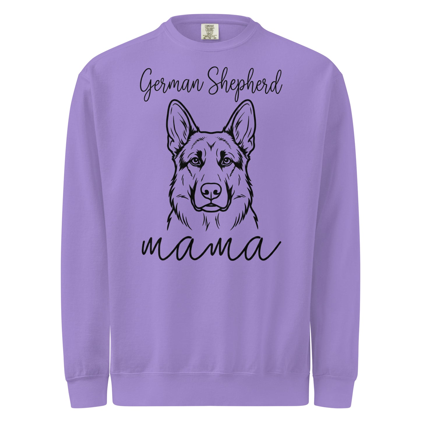 German Shepherd Mama Mode Garment-dyed Sweatshirt . Violet