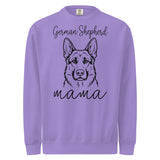 German Shepherd Mama Mode Garment-dyed Sweatshirt . Violet
