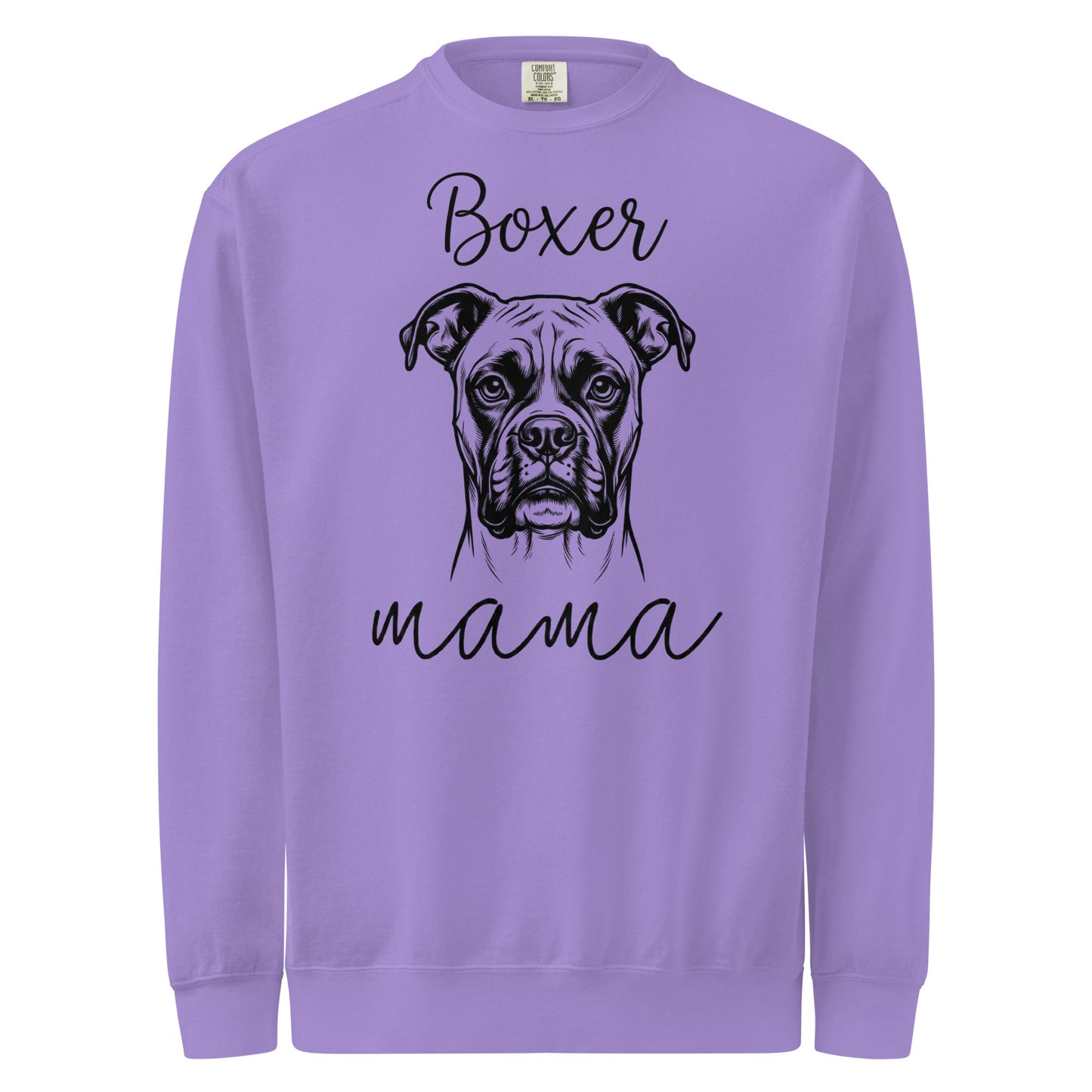 Boxer Mama Mode Garment-dyed Sweatshirt . Violet