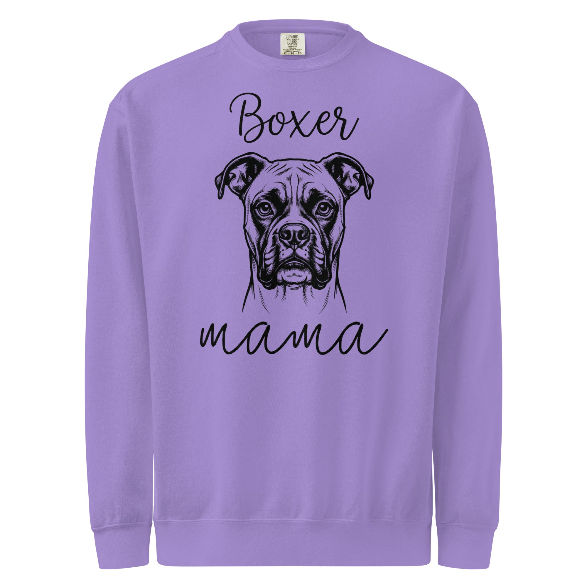 Boxer Mama Mode Garment-dyed Sweatshirt . Violet