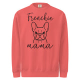 French Bulldog Frenchie Mama Mode Garment-dyed Sweatshirt . Watermelon