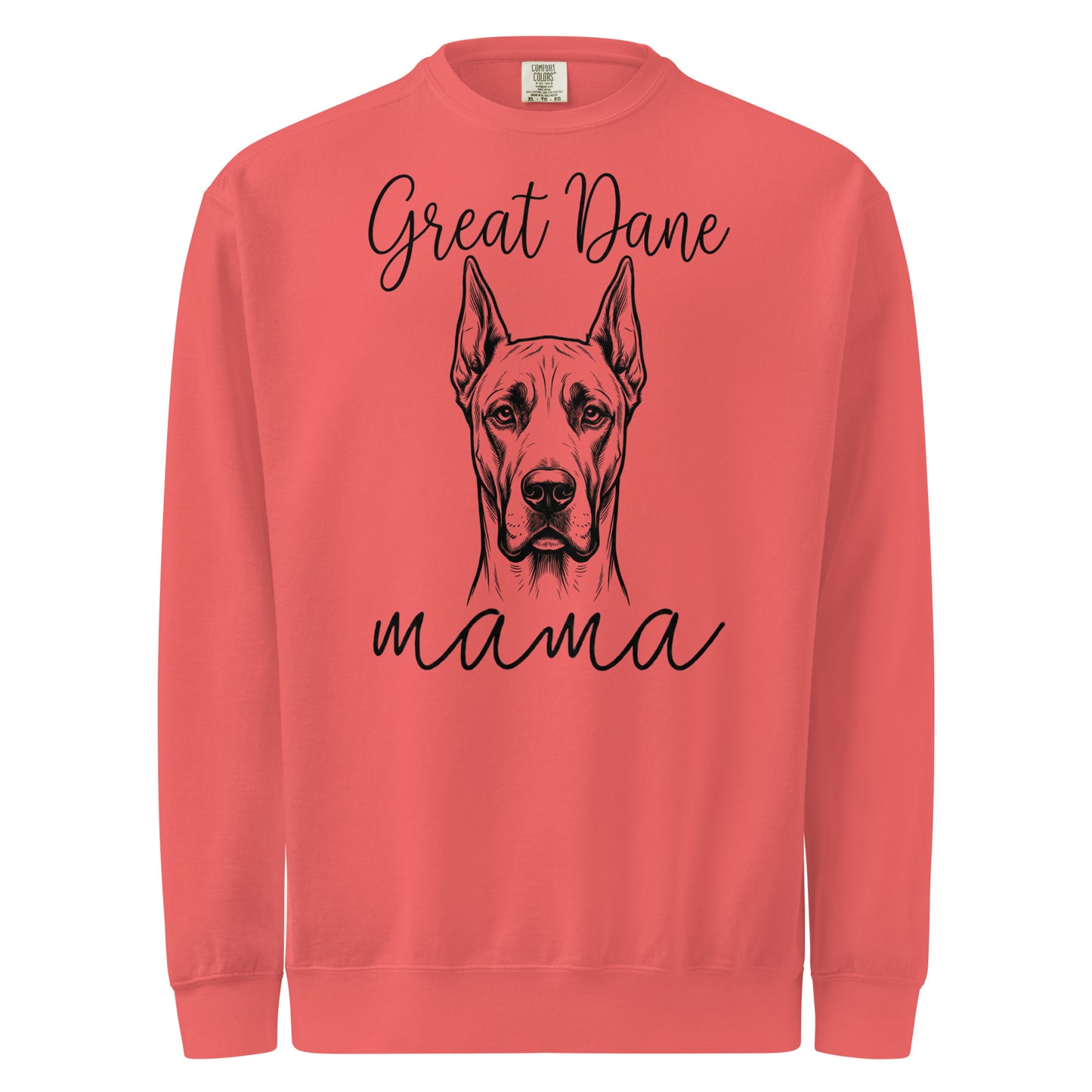 Great Dane Mama Mode Garment-dyed Sweatshirt . Watermelon