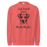 Jack Russell Terrier Mama Mode Garment-dyed Sweatshirt . Watermelon
