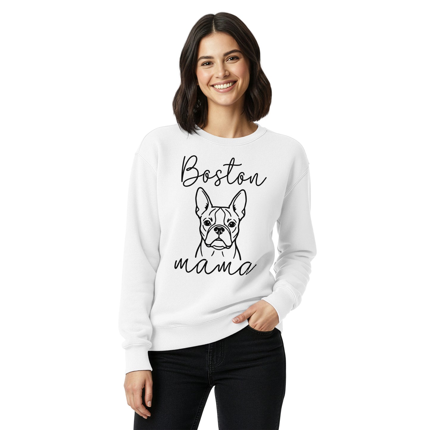 Boston Mama Mode Garment-Dyed Sweatshirt .