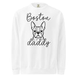 Boston Daddy Mode Garment-Dyed Sweatshirt . White