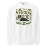 Frog Mode Boston Terrier Dog Frog Legs Unisex Garment-Dyed Sweatshirt . White