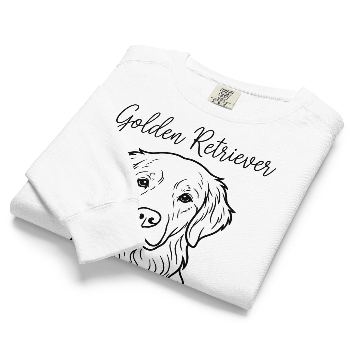 Golden Retriever Mama Mode Garment-dyed Sweatshirt .